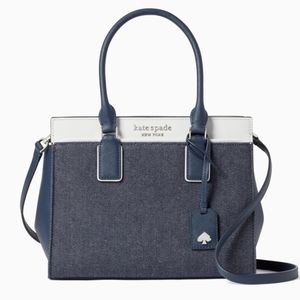 Kate Spade Cameron Denim Colorblock Medium Satchel